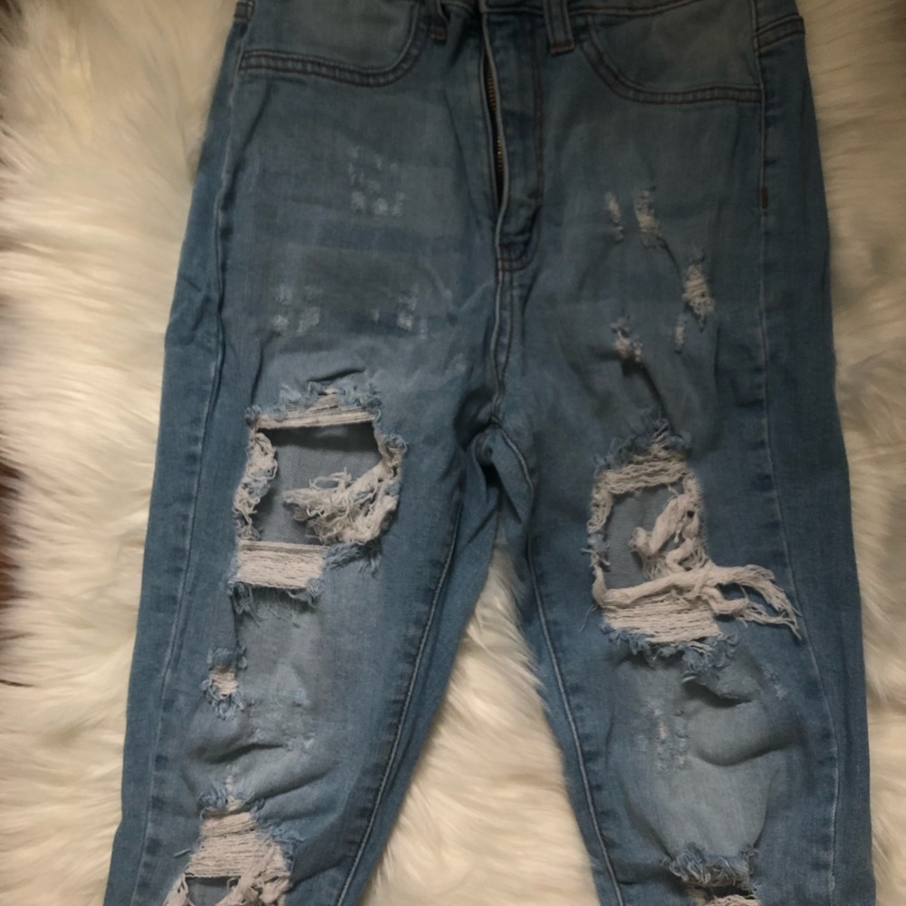 Blue Ripped Jeans - Picture 3 of 5